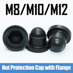 10/20pcs Bolt Nut Cap Cover M12 Car Wheel Dome Protection Exposed Hexagon Plastic Car Tyre Nut Screw Black Exterior Decoration