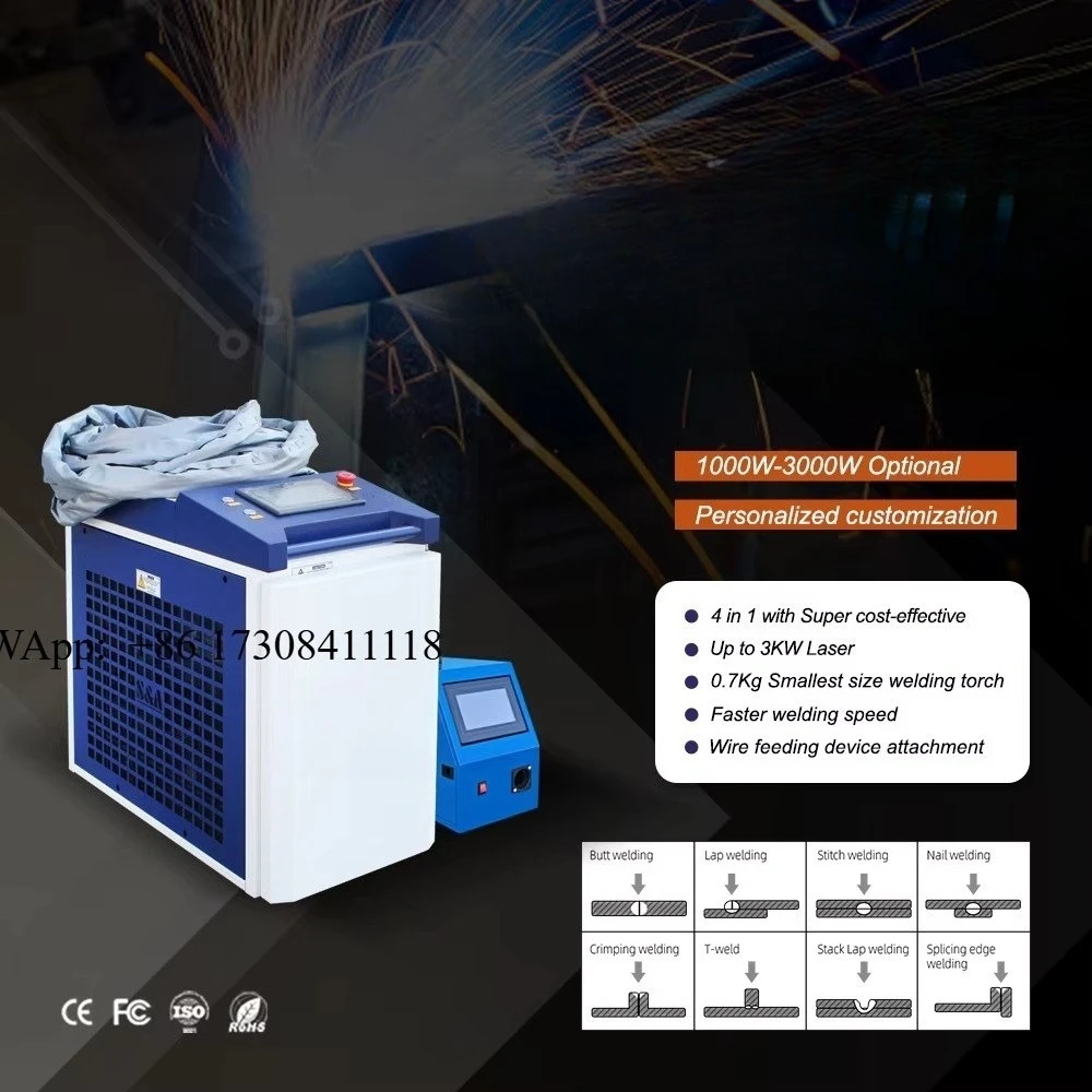 4 in 1 5 in 1 Easy to Operate 3000W Fiber  Welding Machine  Welder for Metal Various Power New Condition