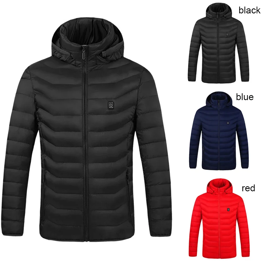 

Men Women 11 Heating Jacket Winter Warm USB Heating Vest Smart Thermostat Hooded Heated Coat Clothing Thermal Warm Padded Jacket