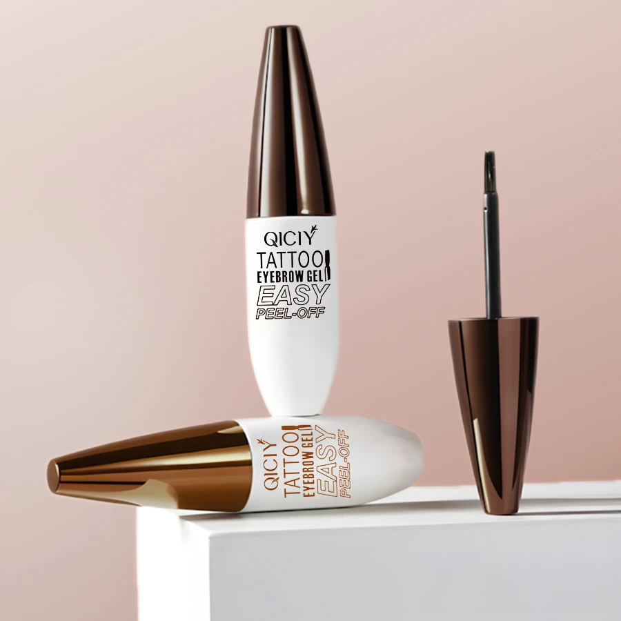 Creme de sobrancelha em gel para sobrancelha, à prova d'água, fácil descascar, à prova de suor, de longa duração, despojado, cosméticos de maquiagem para sobrancelhas selvagens