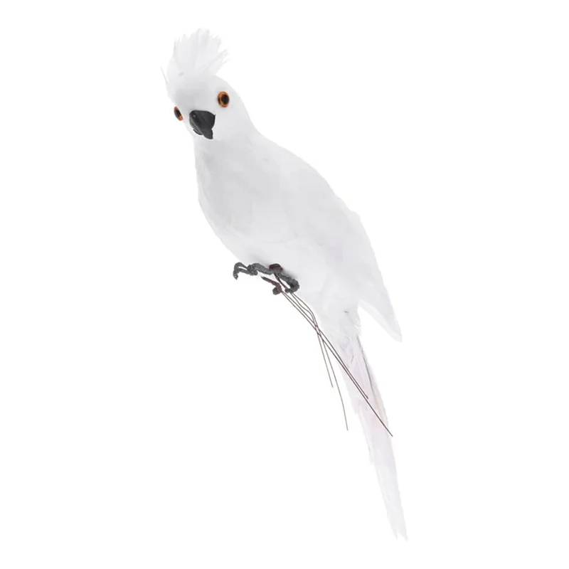 ABBN-3Psc 35cm espuma pena arara gramado decoração falso animal pássaro jardim adereços decoração simulação papagaio manual