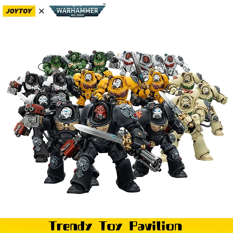 

【JOYTOY】Warhammer 40K Black Templars Dark Angels Imperial Fists White Scars Salamanders Raven Guard 3PCS 1/18