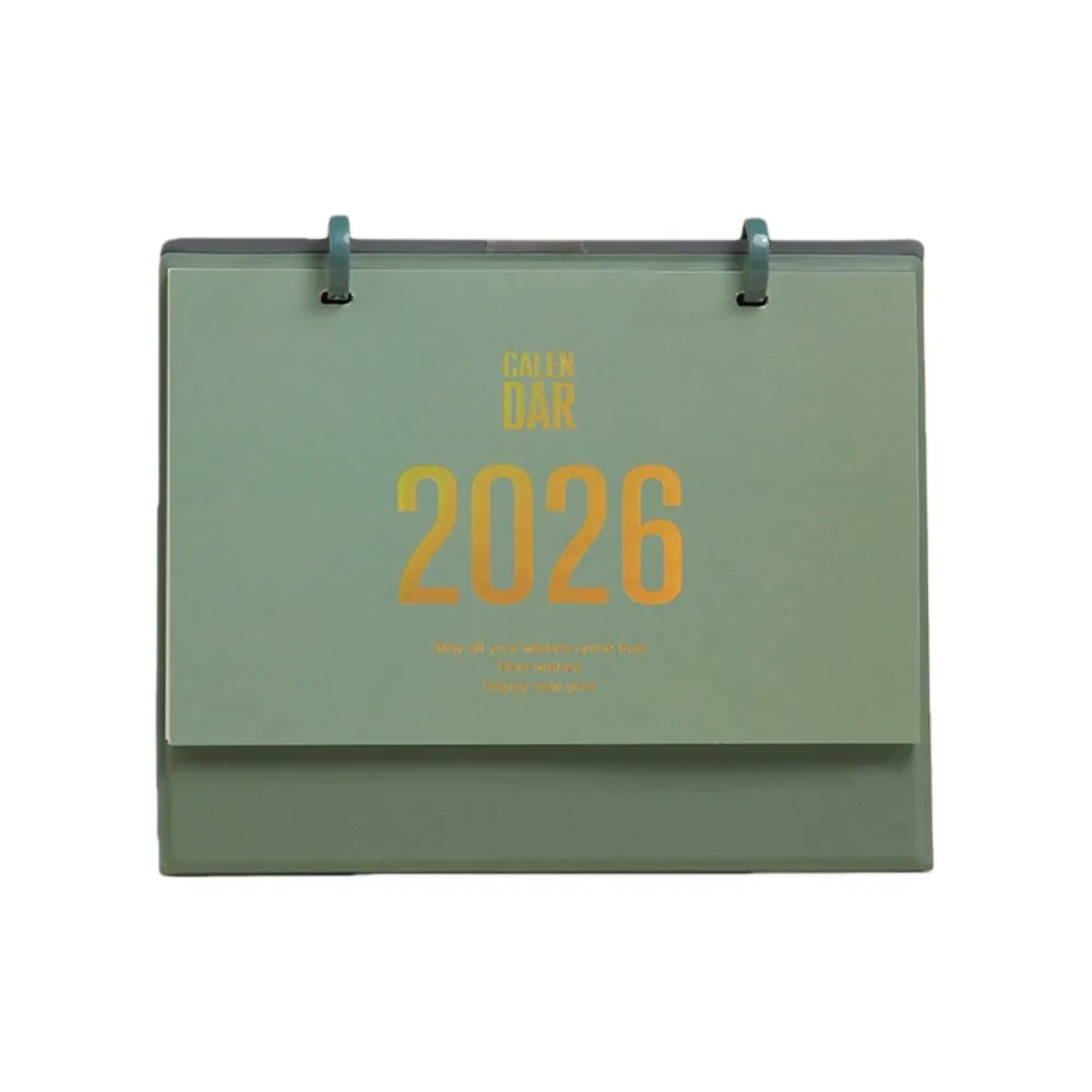 

Chinese Style 2026 Desk Calendar Solid Color Month Date Display Monthly Planner Coil Binding Simple Horse Year Calendar