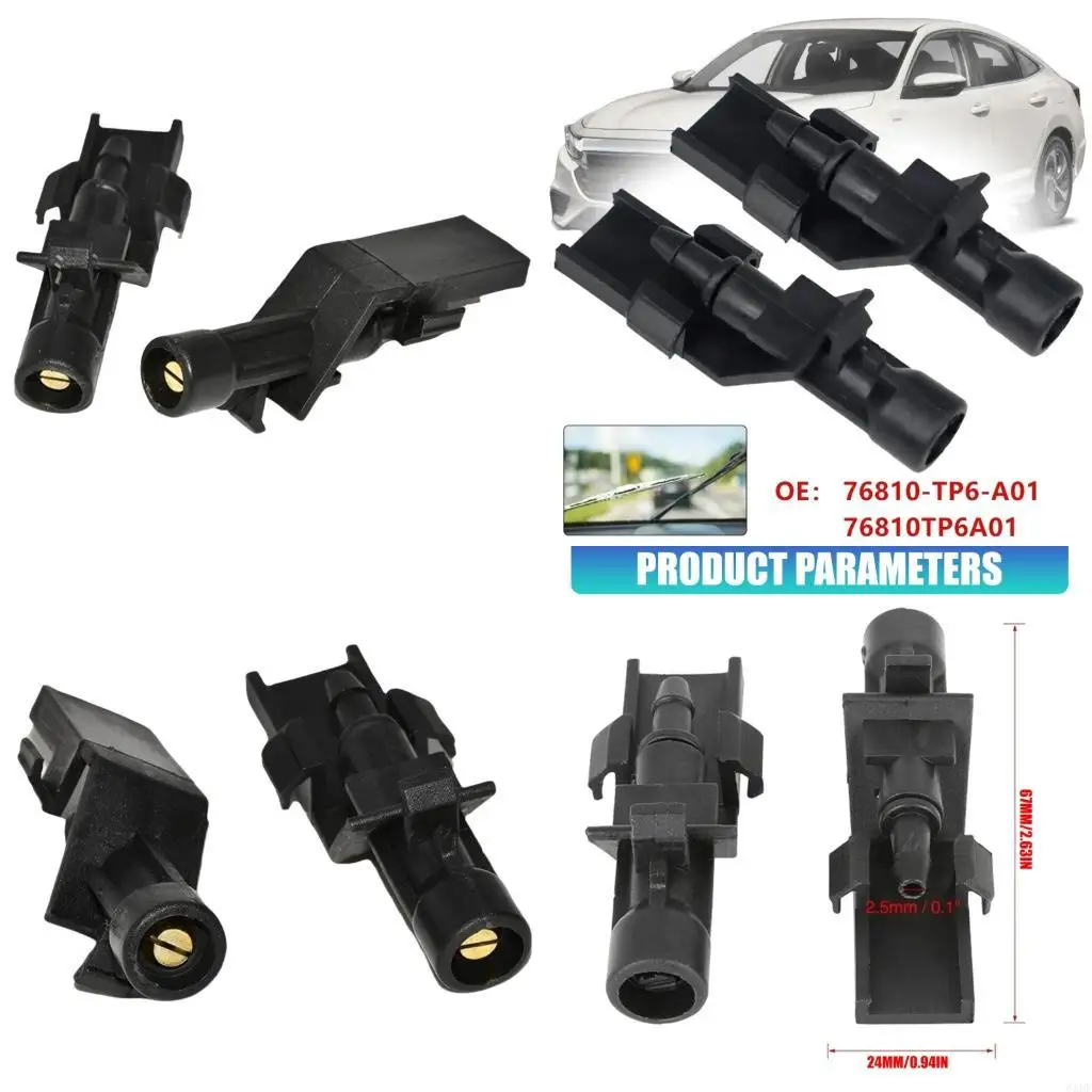 6XDF Weather Resistant Windshield Washer Jets Windshield Sprinkle Nozzle 76810-TP6-A01 Easy On Installation for XRV