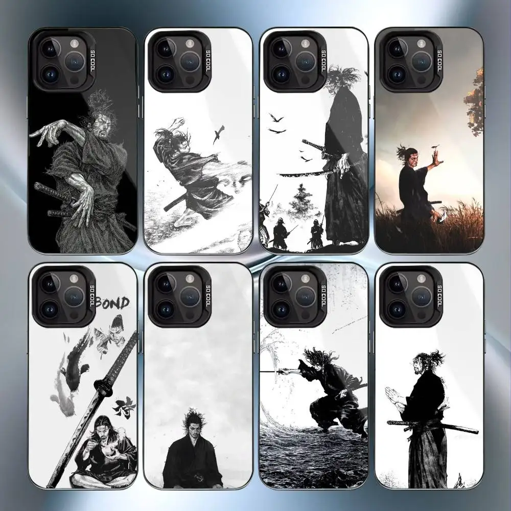 

Hot New Vagabond Samurai Phone Case For iPhone17,16,15,14,13,12,11 Plus,Pro Max Black Candy Matte Shockproof Cover