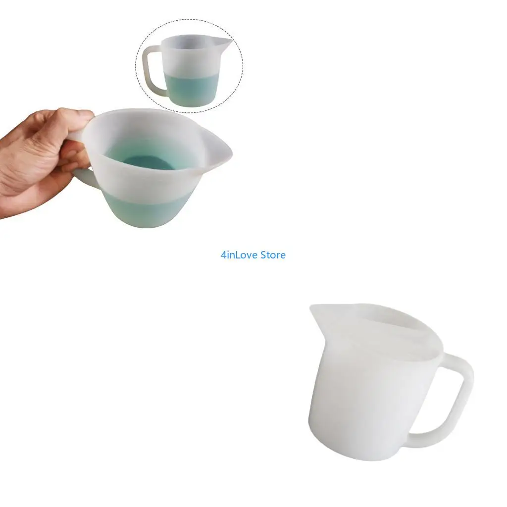 T4MD Resin Art Silicone Splits Cup with Handle Large Capacity Craft Mixing Tool