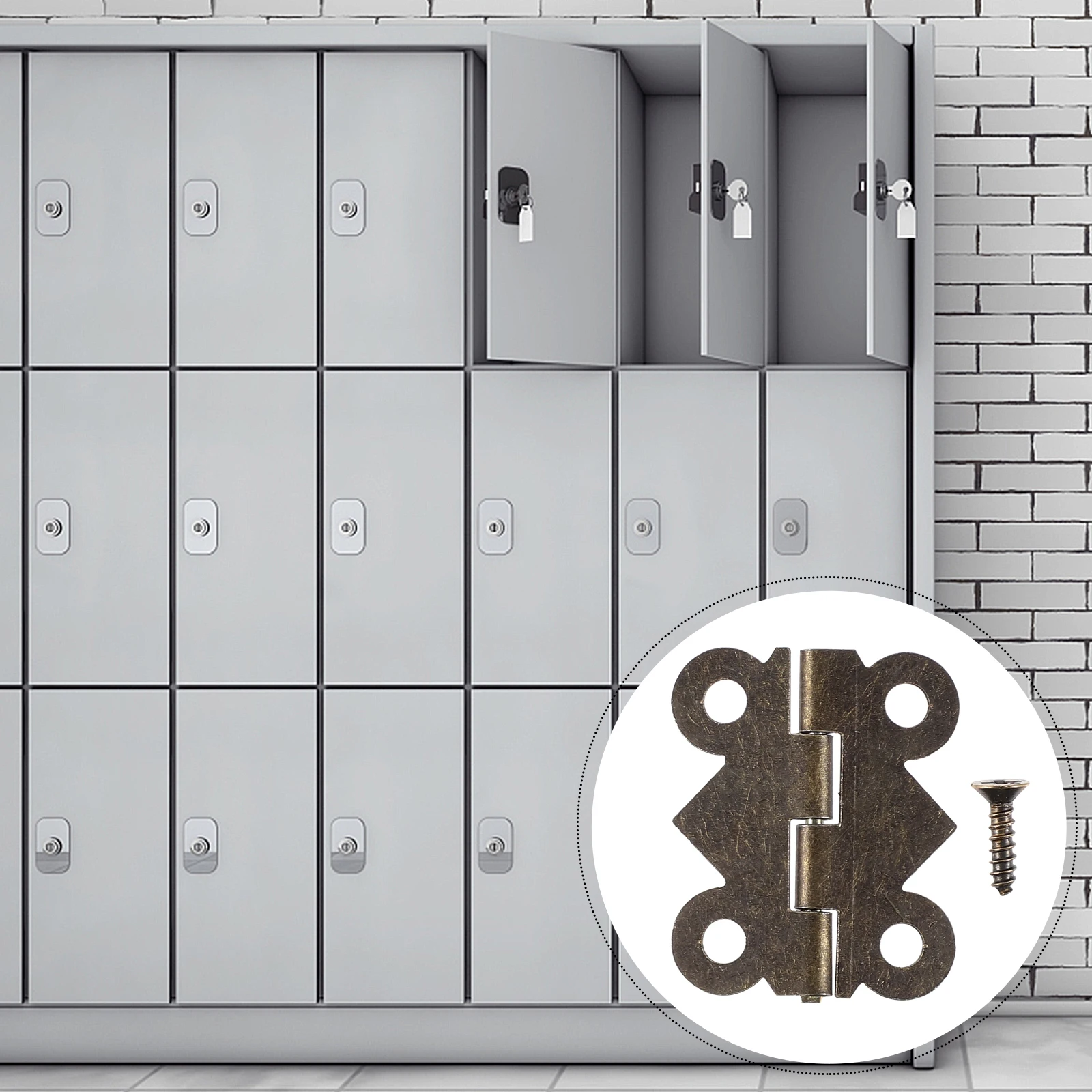 

48pcs Bronze Cabinet 4 Hole Small Butterflies Design Durable Furniture Hinge For Wardrobe Bookcase Door Diy Accessories