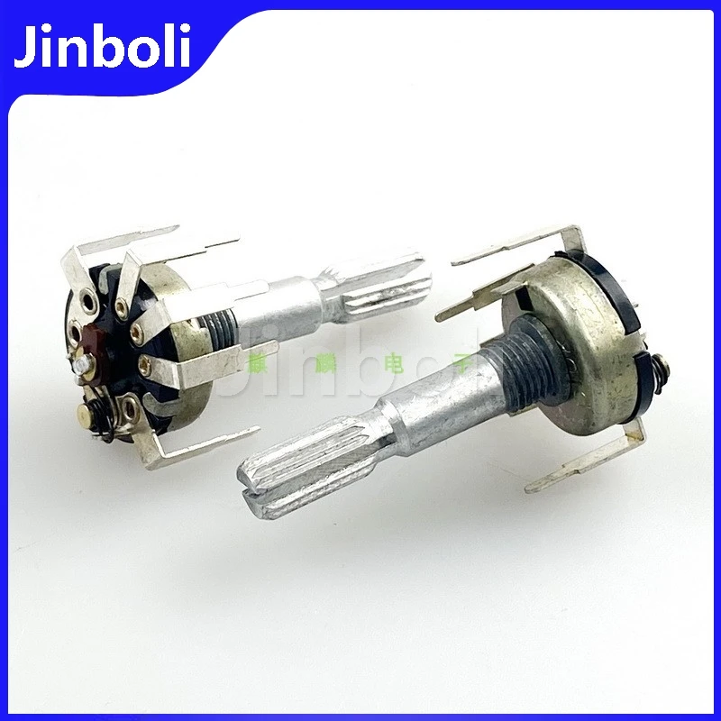 2PCS RV17 Type 5-foot Inner Bent Foot With Rotary Switch Single Potentiometer D10K Dimming And Speed Control Handle Length 30mm