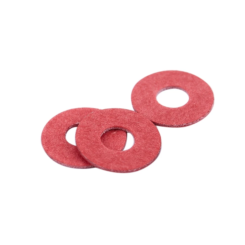 200 Pcs 3x8x0.7mm Insulated Fiber Insulating Washers Spacers Red