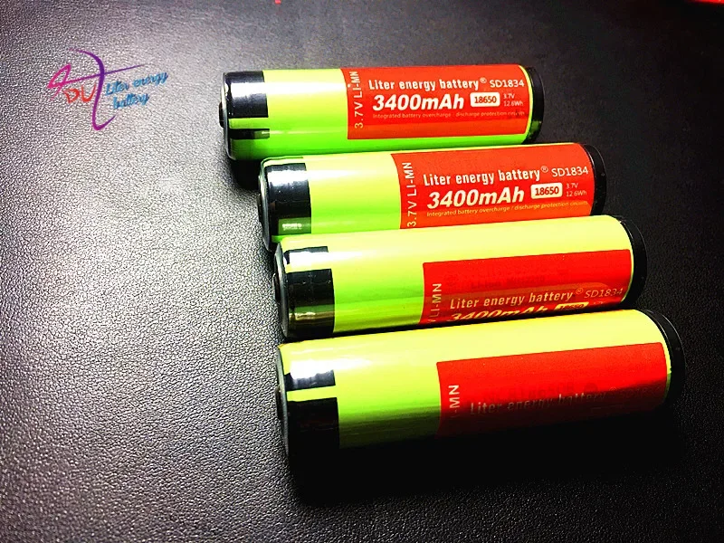 2 개/몫 새로운 보호 원래 충전식 배터리 18650 Ncr18650b 3400mah Pcb 3.7v