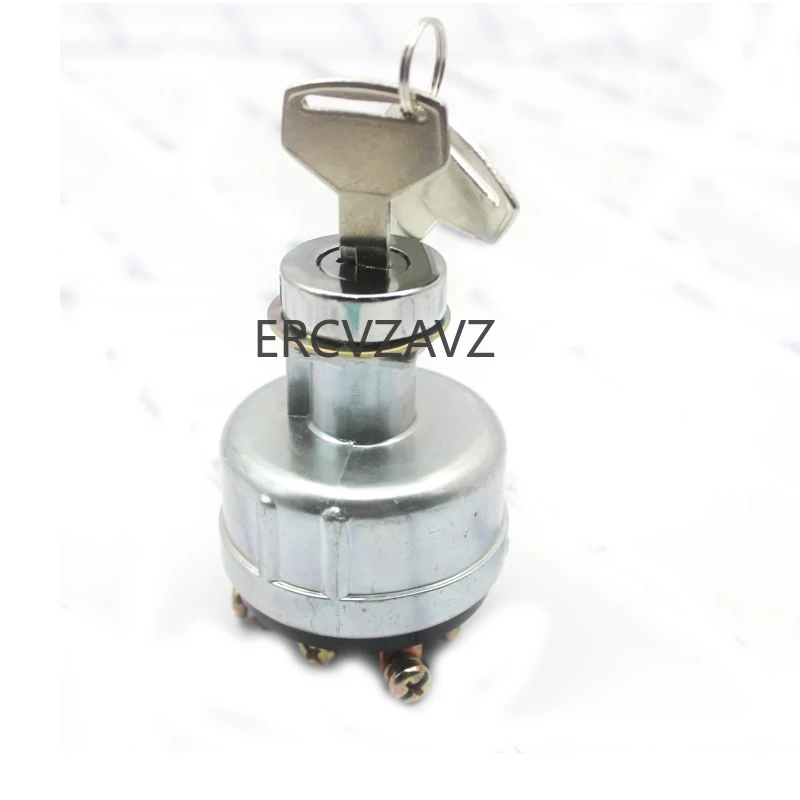 YN50S00002F1 6 Pins Ignition Switch with 2 Keys for Kobelco SK200-3 SK200-5 SK120-5 SK-3 SK-5 Series Excavator Parts