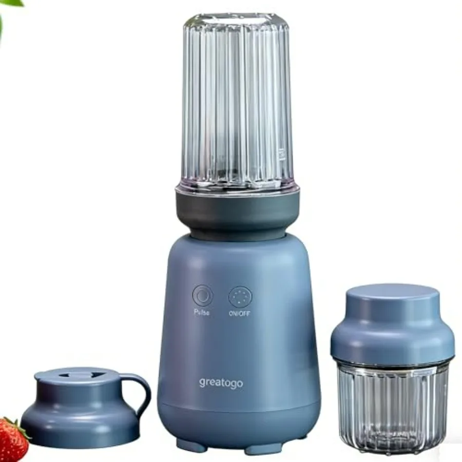 

Single-Serve Blender 1000W 6-Blade with 28/14oz Tritan Cup for Milkshakes Salad Dressings Sauces Ice Crushing Frozen Fruits