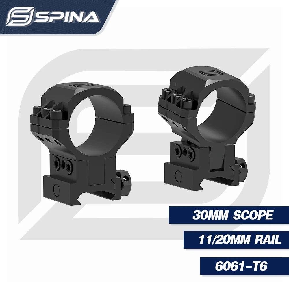

SPINA OPTICS Пикатинни/девушка, регулируемая высота и высота 6061-T6, алюминиевые кольца 30 мм, охотничьи аксессуары, 5,56 22lr.308