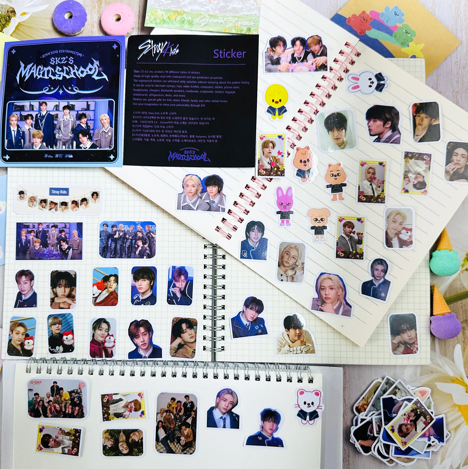 

SKZOO Stray Kids Эксклюзивные наклейки для поддержки Stray Kids Коллекция SKZ Детские и взрослые фанаты Подарочные украшения Периферийные наклейки