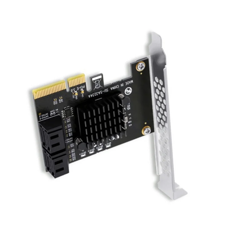 PCIE X4 To SATA Card PCI-E Adapter PCI-E 3.0 To SATA3.0 Expansion Card 4Port SATA III Add On Card For SSD HDD Mining