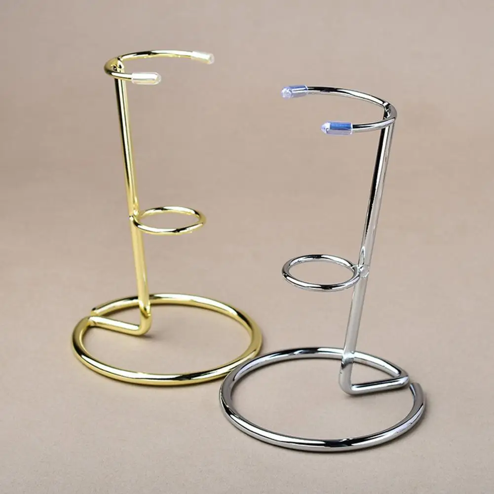 Shiny Surface Faux Display Holder Display Rack with Round Base Iron Arm Wand Display Stand Holder with for Home for Showcasing
