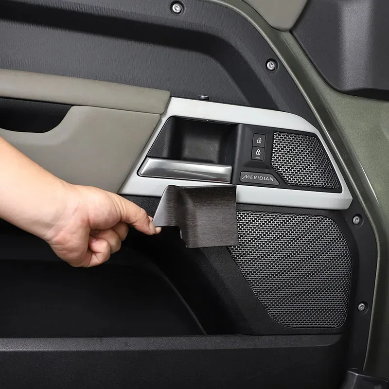 

For Land Rover Defender 90 110 2020-2024 ABS Carbon Fiber Car Inner Door Bowl Cover Trim Sticker Interior Car Accessories