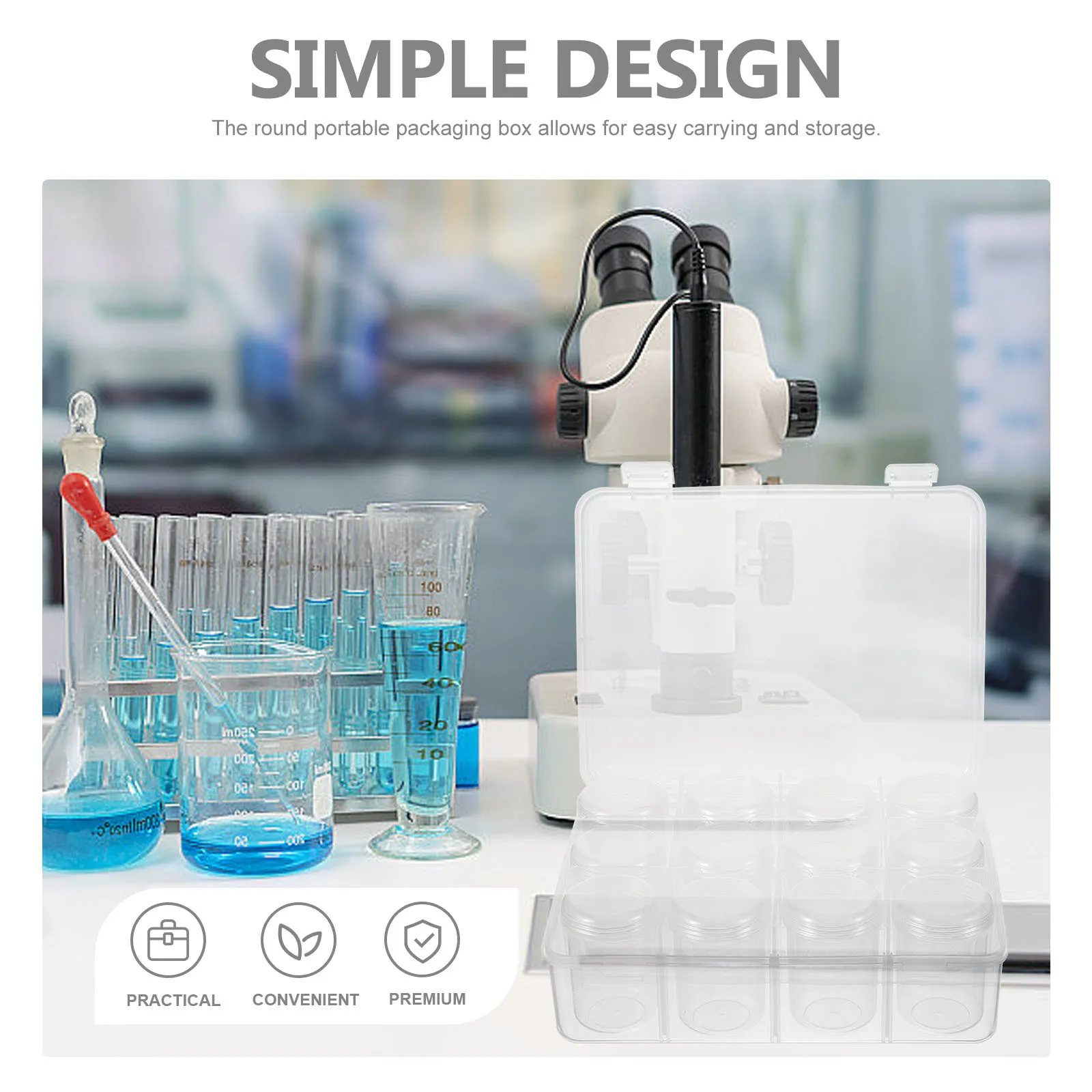 

1Set Clear Bead Case Organizer Liquid Sealing Bottle Portable Multi-Compartment Jewelry Storage Box Bead Case Organizer Box