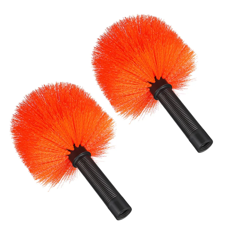2個入り-クモの巣掃除ヘッド-スパイダーウェブブラシ-効率的なダストクリーナー-天井-壁-室内-屋外用-多目的掃除ツール