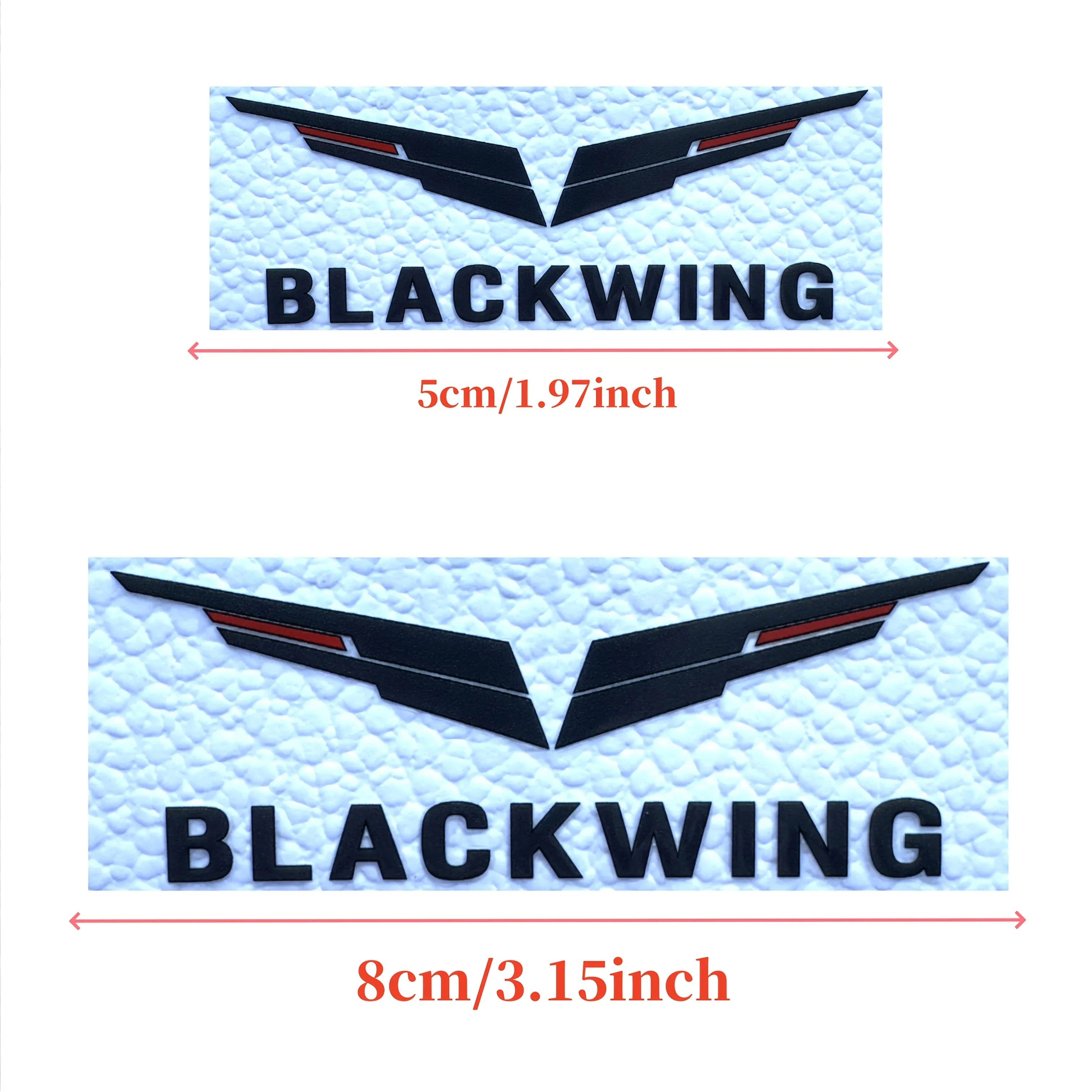 قطعتان من ملصقات السيارة "Blackwing" ذات طابع "Blackwing"، ملصق تلقائي واقف، عنصر مميز لتصفيف السيارات