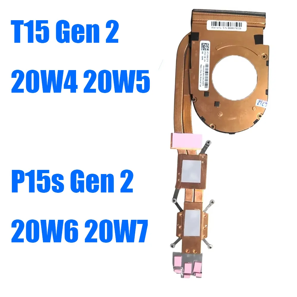 Laptop Heatsink For Lenovo For ThinkPad T15 Gen 2 20W4 20W5 P15s Gen 2 20W6 20W7 5H41B77168 For Discrete Graphics DIS