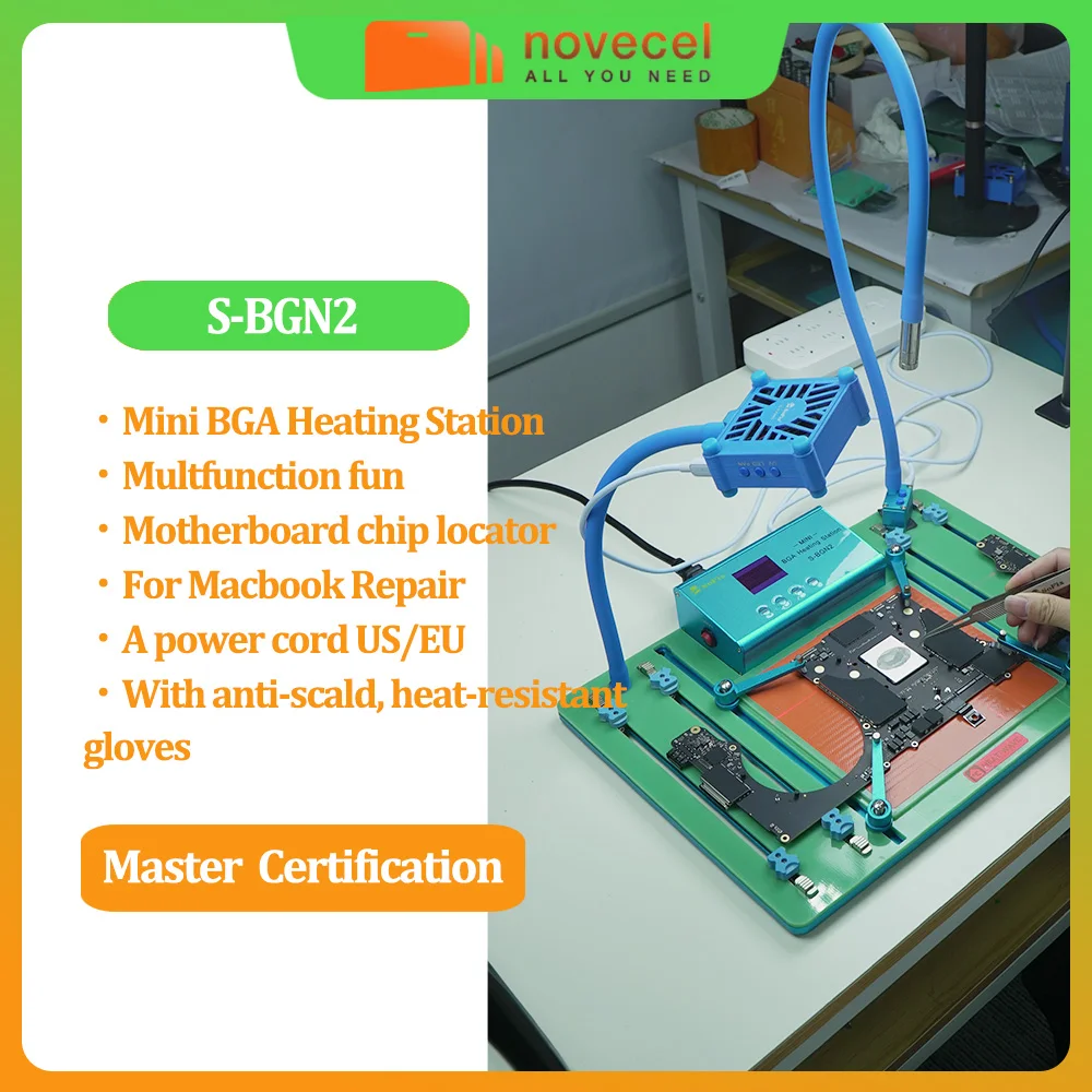 SoFix S-BGN2 Mini BGA Heating Station For Macbook Pro Logic Motherboard Heat Solder Welding Remove T2 Chip Removal Repair Tools