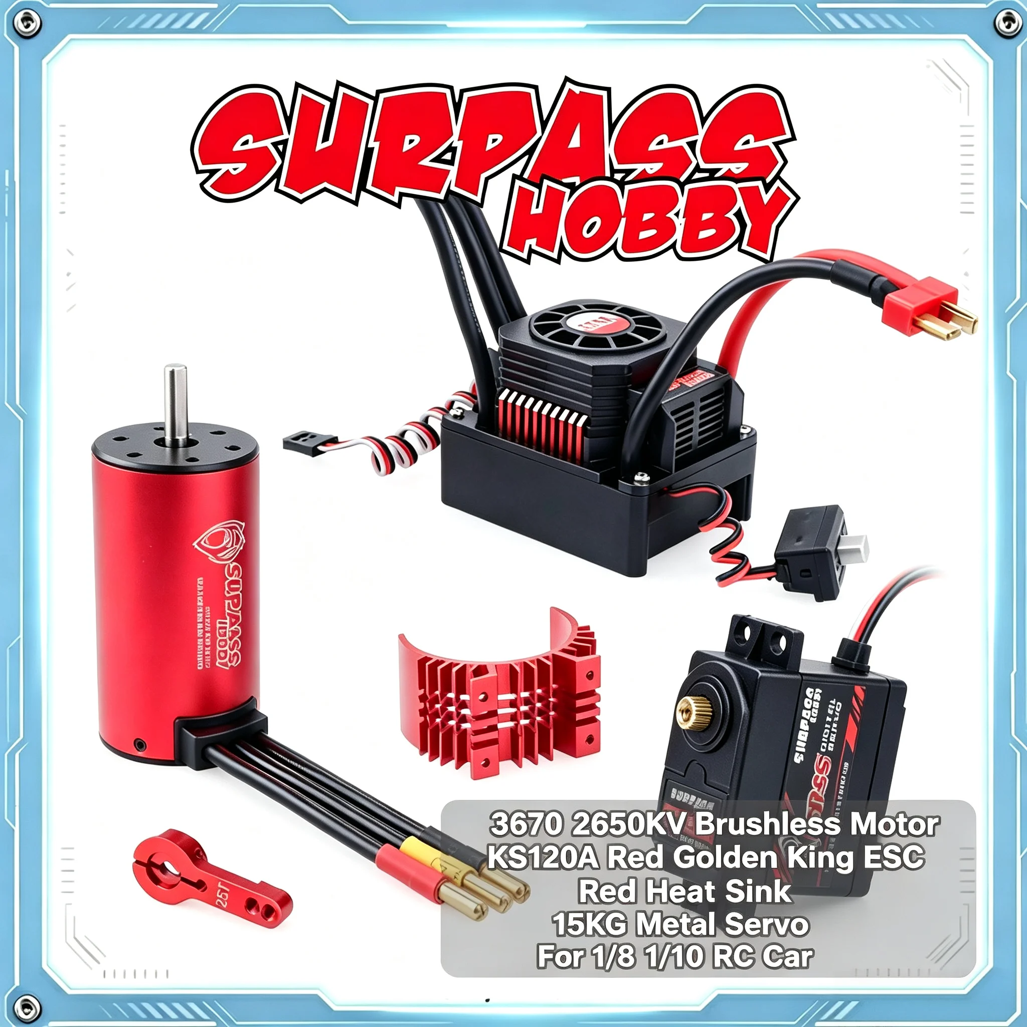 Rc Hobby Kings - محرك SURPASS HOBBY 3670 2650KV بدون
