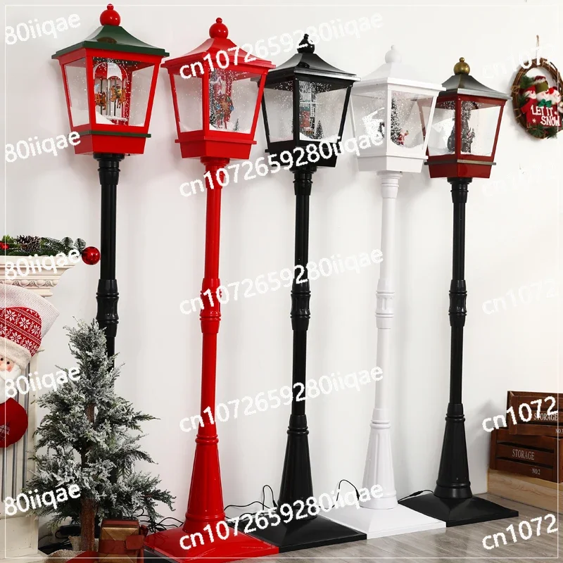 1.9 M Christmas Decorations Electric Music Snow Street Lamp Scene Decoration Layout Window Shopping Mall Snow Props