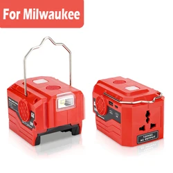 200W For Milwaukee 18V Battery Outdoor Portable Inverter To AC 110V/220V USB Tpye-C Power Inverter Generator Converter With LED