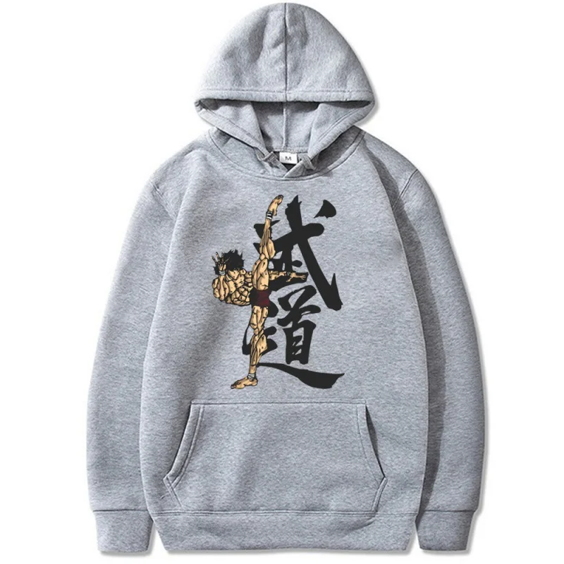 Bushido Grappler Baki خريف شتاء جديد هوديي بلوزات موضة الهيب هوب بلوفرات غير رسمية الخريف بنين بنات هوديي الشارع الشهير #3