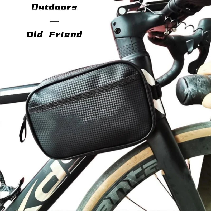 New Mountain Bicycle Front Beam Bag Zipper Road Top Bottom Tube Bag sella impermeabile Kit da equitazione all'aperto accessori per biciclette