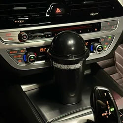 NBHD simple black office computer desktop trash can car round bucket clamshell storage bucket storage cup