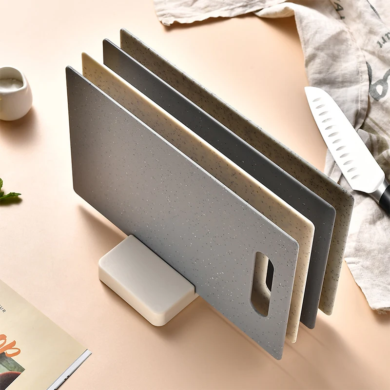 Ensemble de 4 planches à découper avec support, accessoires opaques de cuisine coordonnants