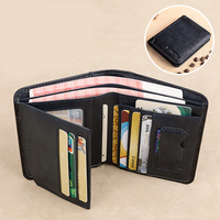 Men's Wallet PU Fashion Wallets Vintage Thin Short Multi Function ID Credit Card Holder Male Purse Money Bag For Male