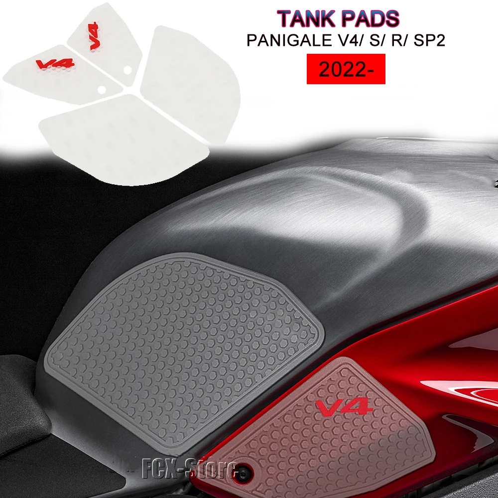 For Ducati Panigale V4 S R SP2 PANIGALE V4S V4R V4SP2 2022 2023 Motorcycle Non-slip Side Fuel Tank Stickers Pad Rubber Sticker