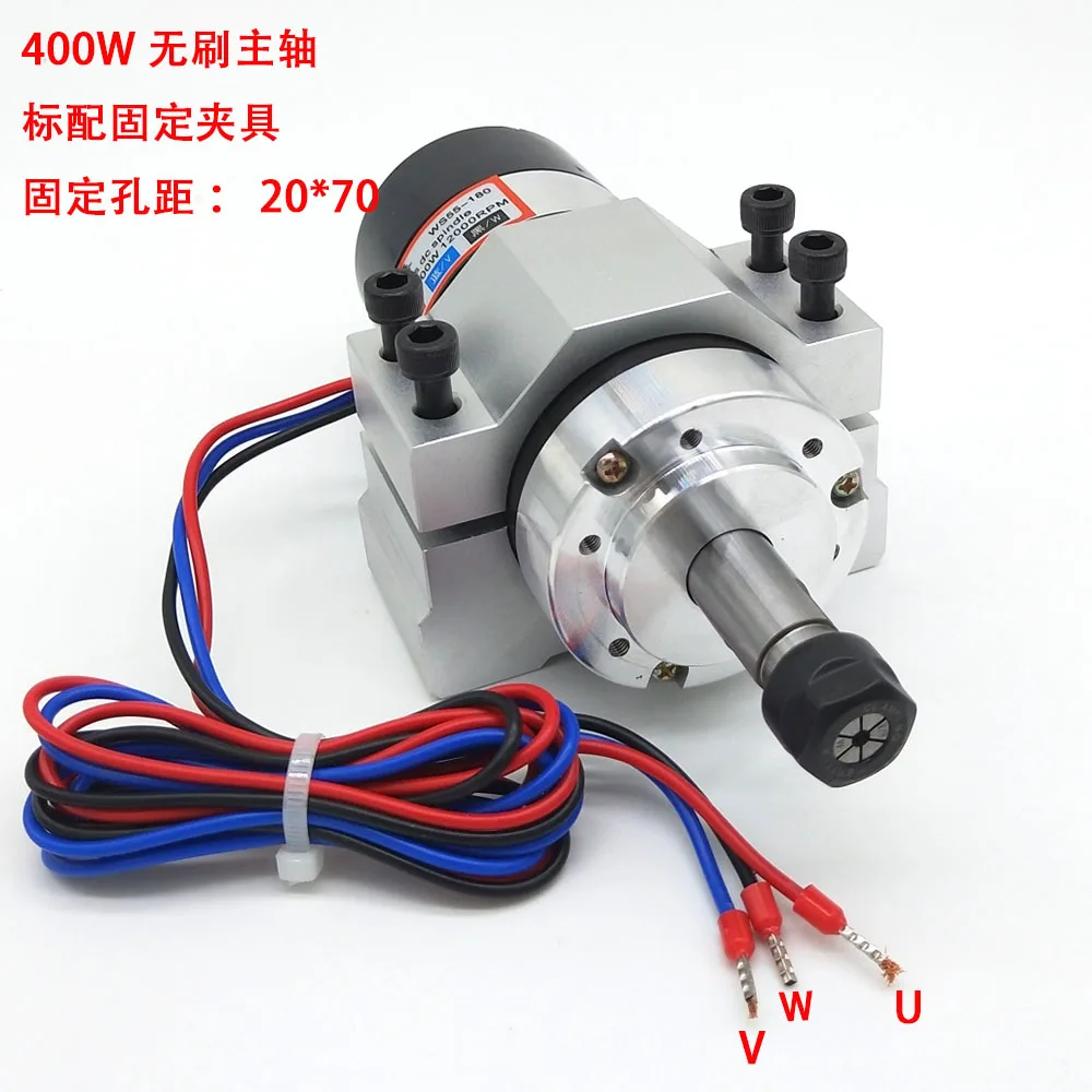 400W DC High Speed Brushless Spindle Kit 12300 RPM WS55-180 Engraving Machine Mach3 Software Speed Control