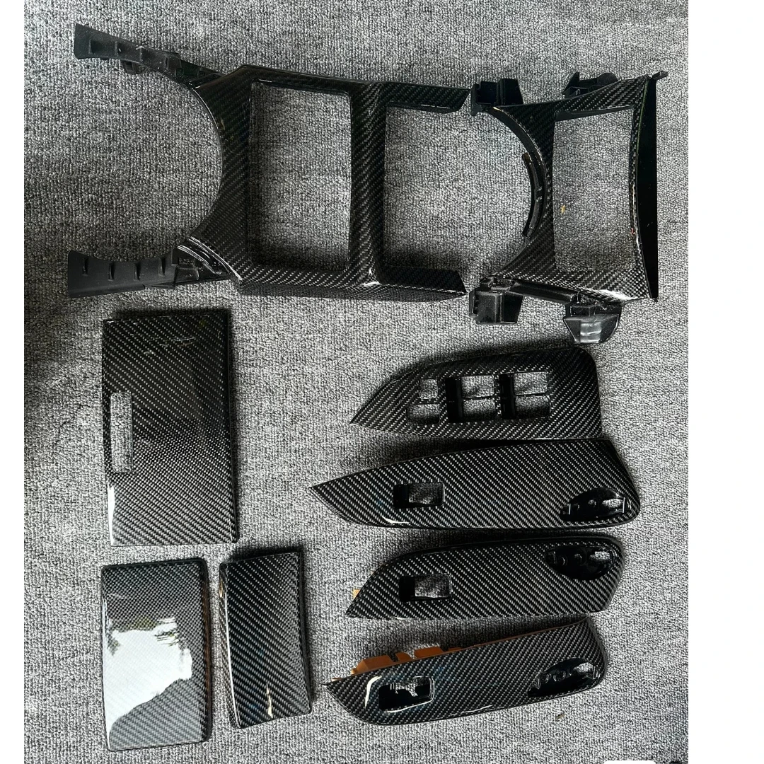 Real Carbon Fiber Car Interior Trim For Toyota Reiz Mark X 2005 -2009 Gear Panel Window Lifter Switch Center Console Replacement