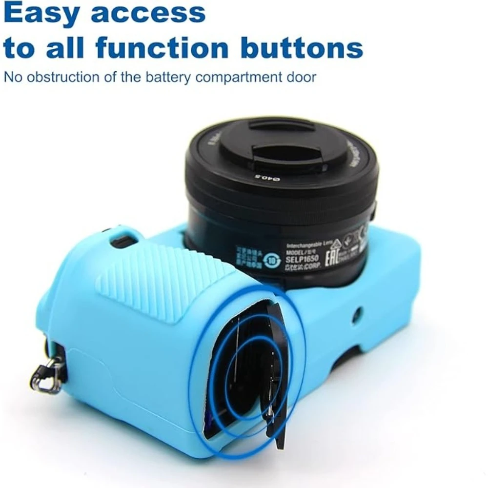 

Protector Cover ，For Sony a6300 ILCE-6300 ILCE-6400 a6400 a6100 camera bag rubber silicone case soft cover + free tempered film