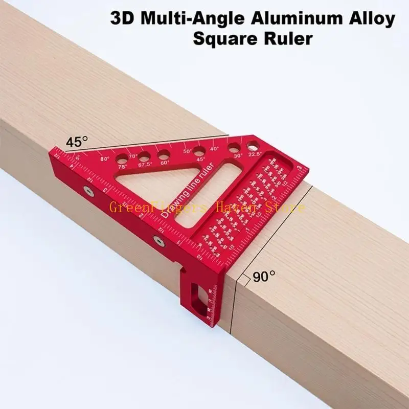 

F68D Triangle Ruler CarpenterSquare Miters Triangle Ruler Layouts Measuring Tool