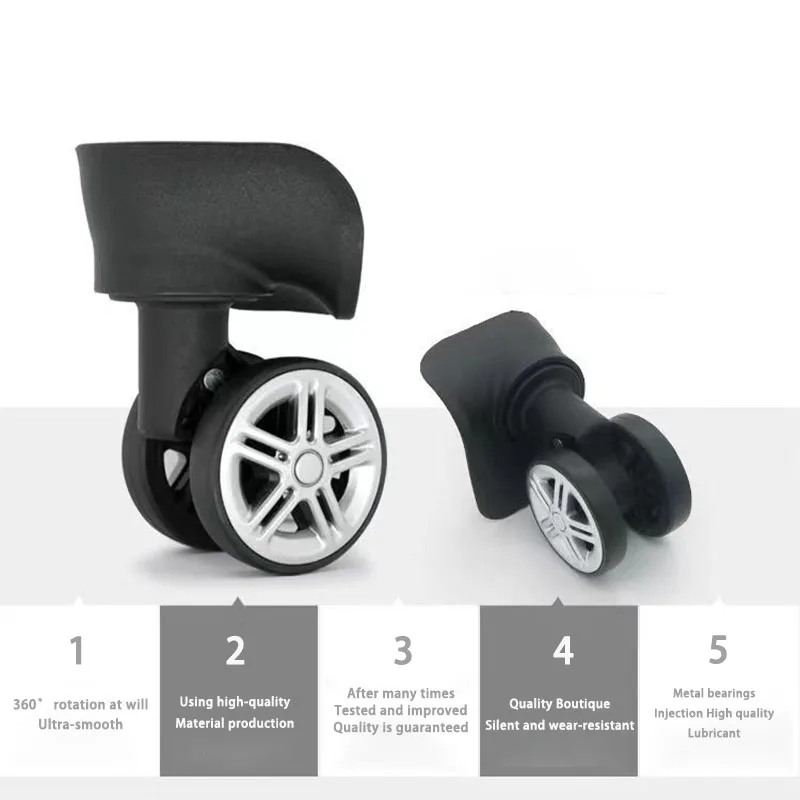 Substituição Roda para Trolley Case, Roda Mala Universal, Acessórios de substituição removível, Rodízio durável