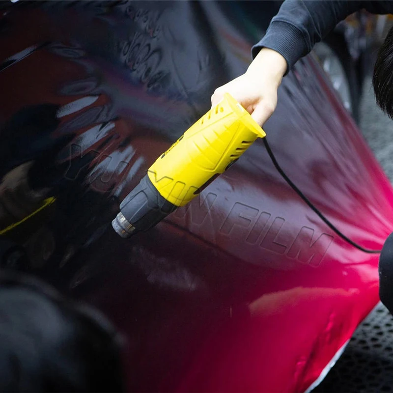 1,52*18 Meter Schwarz Rot Super Gloss Chameleon Auto Vinyl Wrap Fahrzeug Wraps