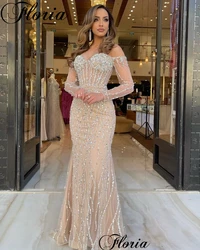 Simple Champagne Sequined Cocktail Dresses 2023 Mermaid Off Shoulder Birthday Party Dresses Prom Dresses Vestidos De Cóctel