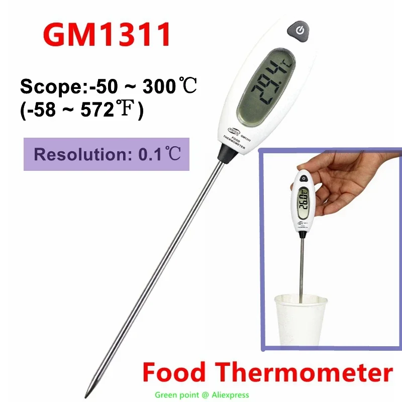 

5PCS Portable LCD Digital Mini Electronic Food Thermometer GM1311 Profession Instant Water /Cooking /BBQ Temperature Measurement