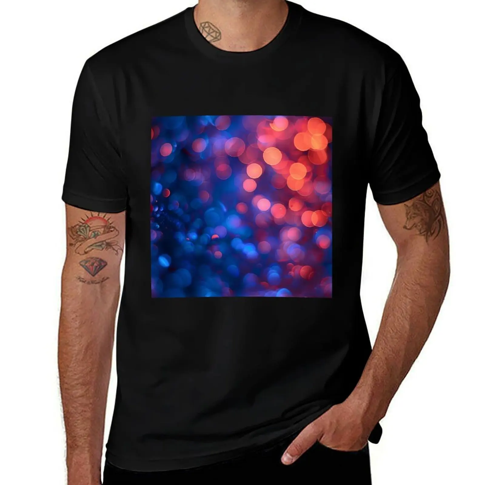 

Radiant Bokeh Light Effect in Warm Tones T-Shirt sublime Anime t-shirt t shirt men 100℅ cotton