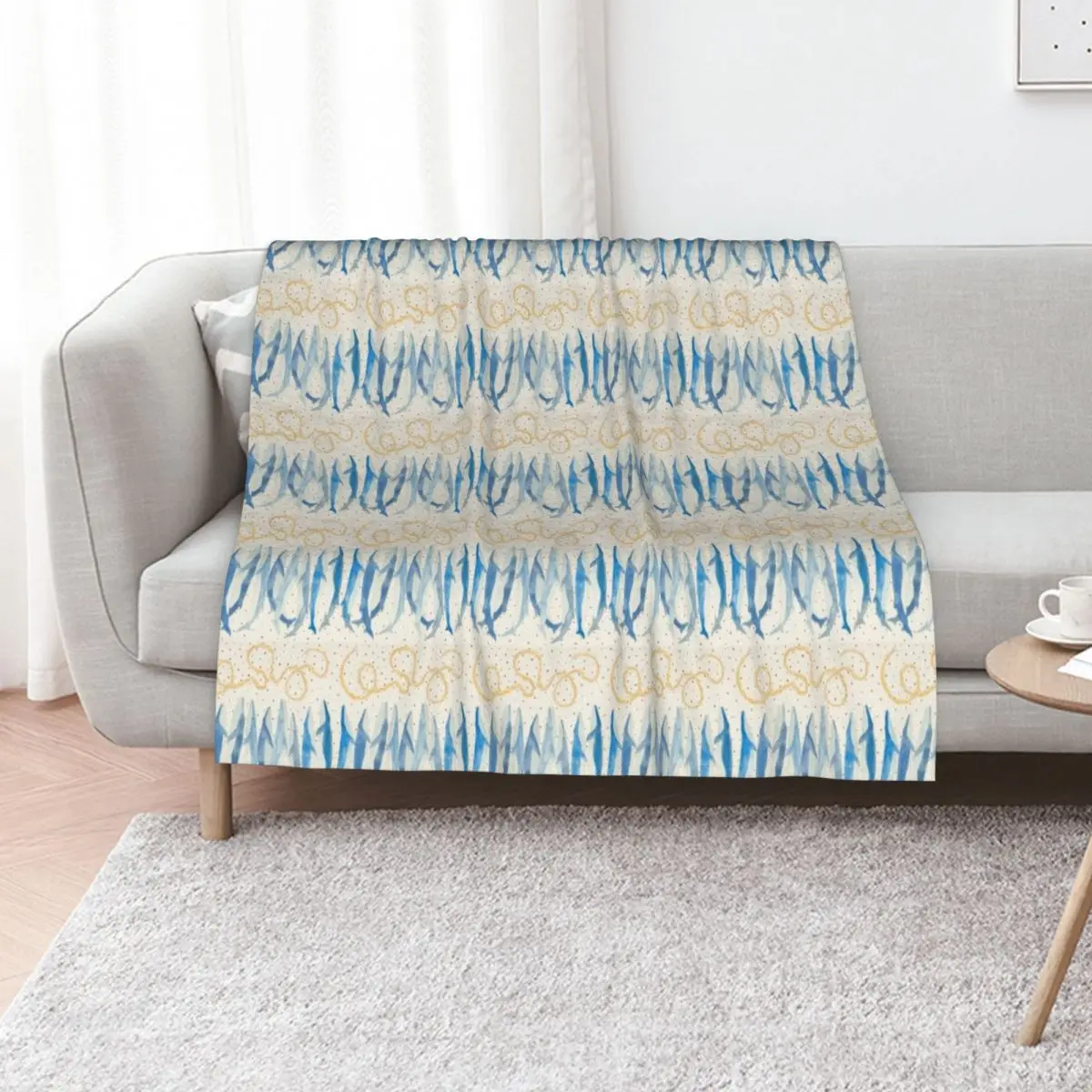 Fin Whales Praying Throw Blanket Cute Travel Hairys Bed linens Bed Sleeping Bag Blankets