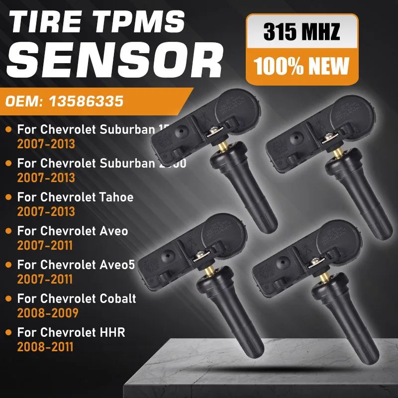 

Car TPMS For Chevrolet Suburban Chevy Tahoe 2007-2013 Chevy Aveo Aveo5 2007-2011 Chevy Express Cobalt HHR Tire Pressure Sensor