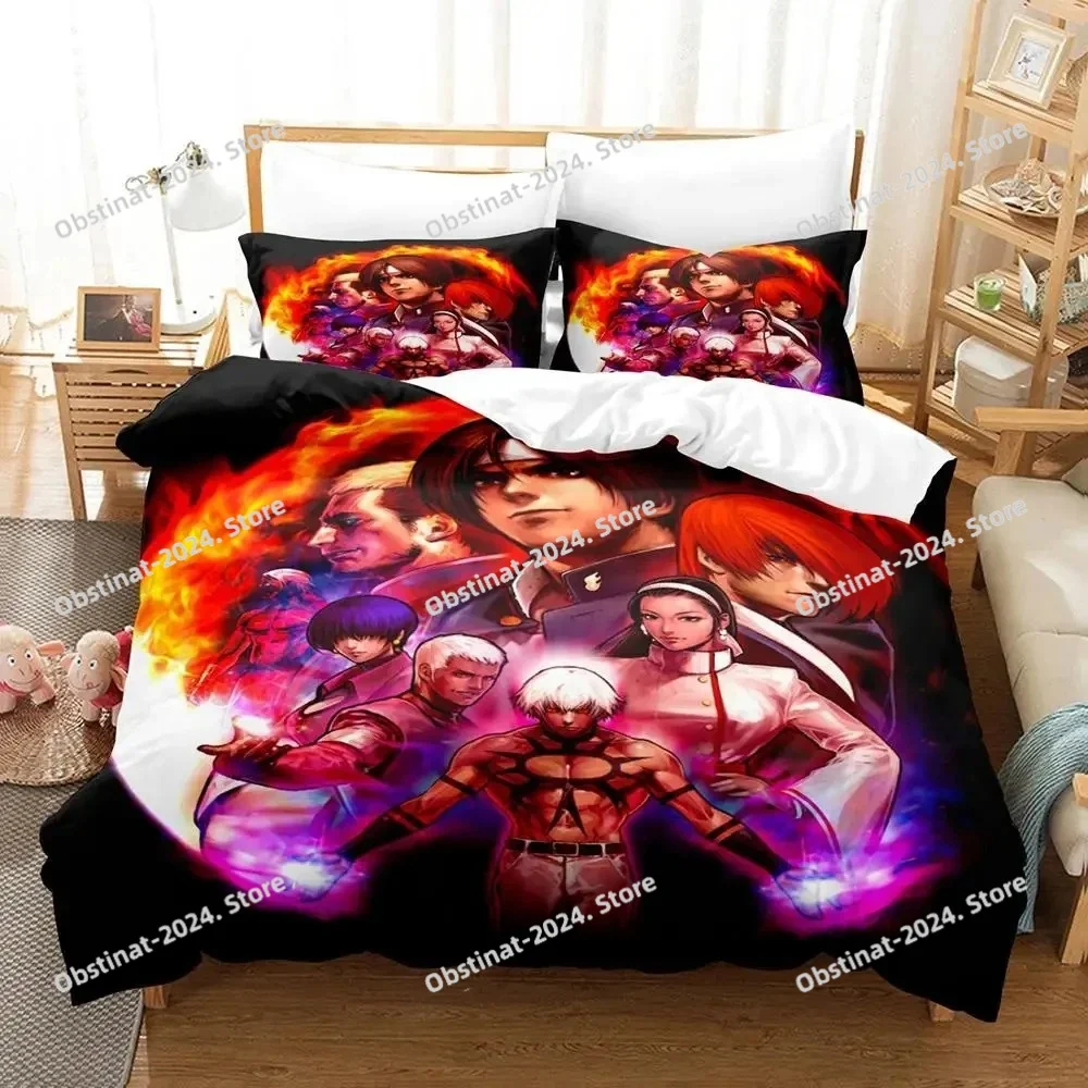 

3d Printing Anime The King Of Fighter Bedding Set Boys Girls Twin Queen Size Duvet Cover Pillowcase Bed Kids Adult Home Textile