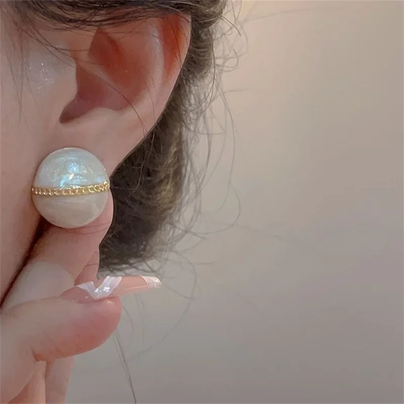 Anting-anting kancing kristal Enamel, anting-anting pesta pernikahan modis, Perhiasan Hadiah untuk wanita