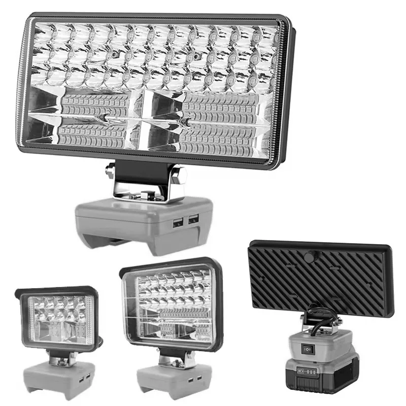 

3/4/5/8inch LED Work Light Flashlight for Dewalt 18V 20V Lithium Battery Portable Lantern Tool Lamp Low Voltage Protection
