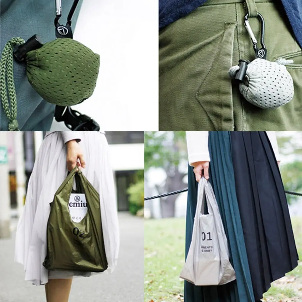 Portable Nylon Folding Shopping Bag Reusable Handheld Storage Gift Bag Waterproof Ultra-light Tote Eco Bag Home